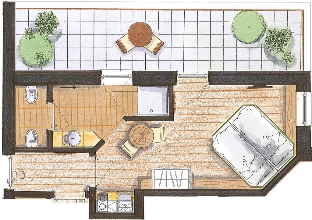 カラー ホーム スイート アパートメンツ プレダッツォ 部屋 写真